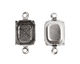 Nunn Design Antique Silver (plated) Octagon Prong Setting 17x9mm