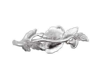 Ezel Findings Rhodium (plated) Morning Glory Link 34x12mm
