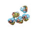Grace Lampwork Purple Dragonfly w/ Orange Flora Heart 19-20mm