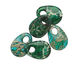 Dark Emerald Impression Jasper Flat Oval Pendant 25x35mm