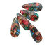 Mardi Gras Mosaic Stone Teardrop Pendant 15x35mm