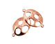 Copper (plated) Oval Link w/ Oval Cutouts 31x18mm