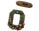 Poison Tree Polymer Clay Green Confetti Toggle Clasp 25x20mm, 21mm bar