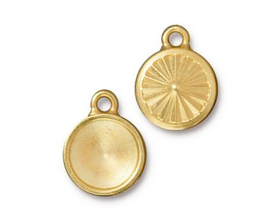 TierraCast Gold (plated) Faceted Drop 14x17mm