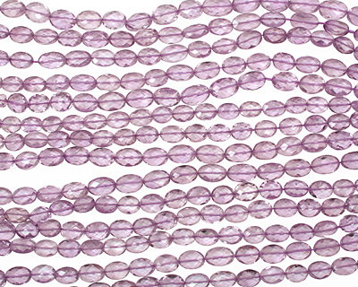 Pink Amethyst Faceted Flat Oval 11-12x8-9mm