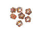 Grace Lampwork Multi-Color Rondelle 9x14mm
