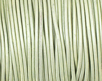 Shell (metallic) Round Leather Cord 1.5mm