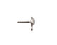 TierraCast Rhodium (plated) Dome Ear Post 8x11mm