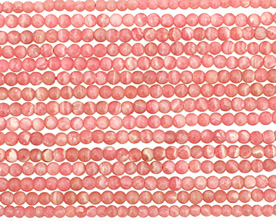 Rhodochrosite (soft pink) Round 4mm