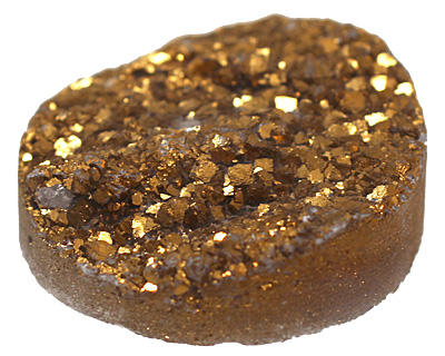 Druzy (metallic gold) Round Cabochon 30mm