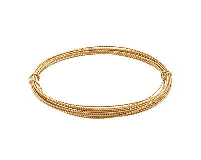 German Style Wire Non Tarnish Brass Fancy Round 20 gauge, 3 meters