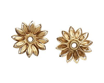 Brass Layered Daisy 14mm