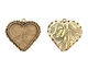 Nunn Design Antique Gold (plated) Large Ornate Heart Bezel Pendant 40x37mm