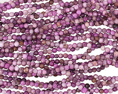 Purple Crazy Lace Agate Faceted Round 4mm