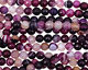 Purple Line Agate Faceted Round 6mm