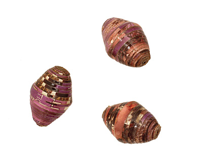 African Paper (purple, peach, chocolate) Rice 24-26x16-17mm