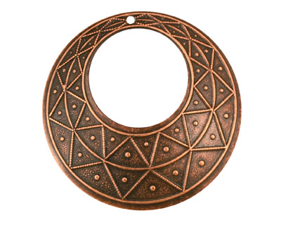 Stampt Antique Copper (plated) Pyramid Print Gypsy Hoop 50mm