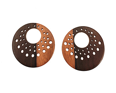 Wood Gypsy Hoop Pendant 48mm