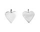 Silver (plated) Heart Bezel 25mm
