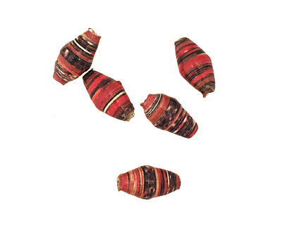 African Paper (red, chocolate, terra cotta) Rice 15x8-9mm