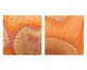 Lillypilly Flamed Groovy Circles Embossed Patina Copper Sheet 3"x3", 36 gauge