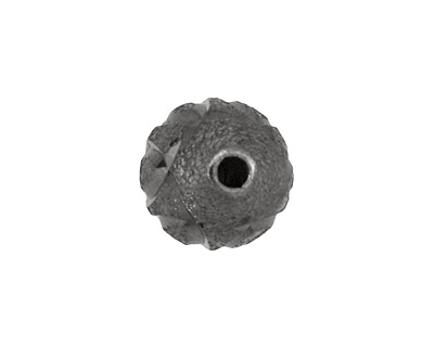 Gunmetal Engraved Oval Rice 16x12mm