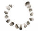 Tourmilated Quartz Flat Freeform Drop 10-22x21-34mm