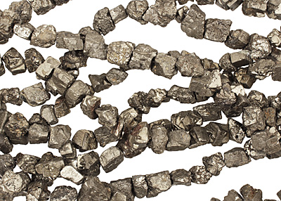 Golden Pyrite (silver tone) Rough Nugget 10-19x11-14mm