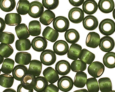 TOHO Olive (with Frosted Silver Lining) Round 8/0 Seed Bead