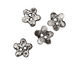 Rustic Charms Sterling Silver Flower 2-Hole Button 14mm