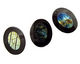 Labradorite Oval Pendant Inlayed in Black Jasper 34x44mm