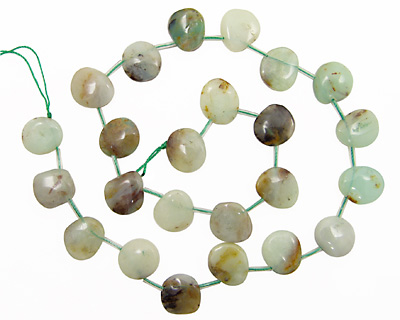 Peruvian Blue Opal Freeform Oval Drops 10-15x15-18mm