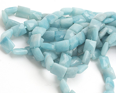 Amazonite Faceted Thin Pillow 10x8mm