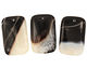 Black & White Agate Rectangle Pendant 35x55mm