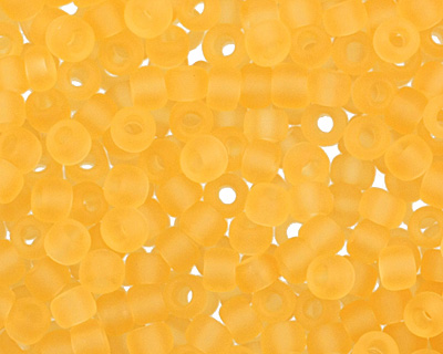 TOHO Transparent Frosted Light Topaz Round 11/0 Seed Bead