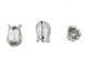Ezel Findings Rhodium (plated) Small Tulip Bead Cap 13x9mm