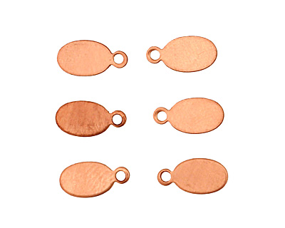 Copper Oval Blank Tag 5x11mm