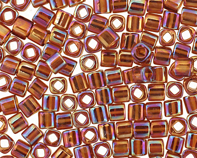 TOHO Transparent Rainbow Smoky Topaz Cube 1.5mm Seed Bead