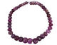 Purple Line Agate Faceted Rondelle Graduated 6-13x11-21mm