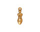 TierraCast Antique Gold (plated) Spiral Goddess Charm 5x19mm