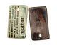 Earthenwood Studio Ceramic Peacock Iron Mother Text Pendant 24x44mm
