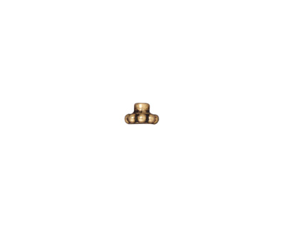 TierraCast Antique Gold (plated) 6mm Beaded Bead Aligner 3x5mm