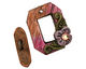 Poison Tree Polymer Clay Pink Flower Toggle Clasp 24x20mm, 21mm bar