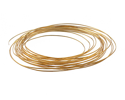 Soft Flex Silver Plated Gold Half Round Craft Wire 21 gauge, 4 yards