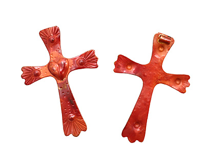 Patricia Healey Copper Cross w/ Heart Pendant 46x65mm