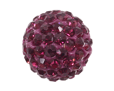 Violet Pave Round 10mm (1.5mm hole)