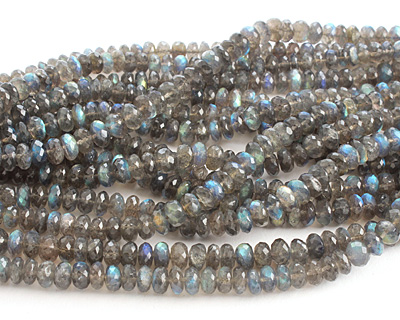 Labradorite (A) Faceted Rondelle 8mm
