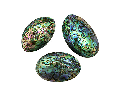 Abalone Puff Oval 55-65x35-45mm
