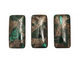 Malachite & Pyrite Rectangle Pendant 30x60mm