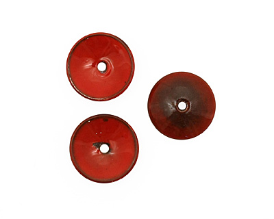 C-Koop Enameled Metal Medium Red Disc 3-4x18-20mm